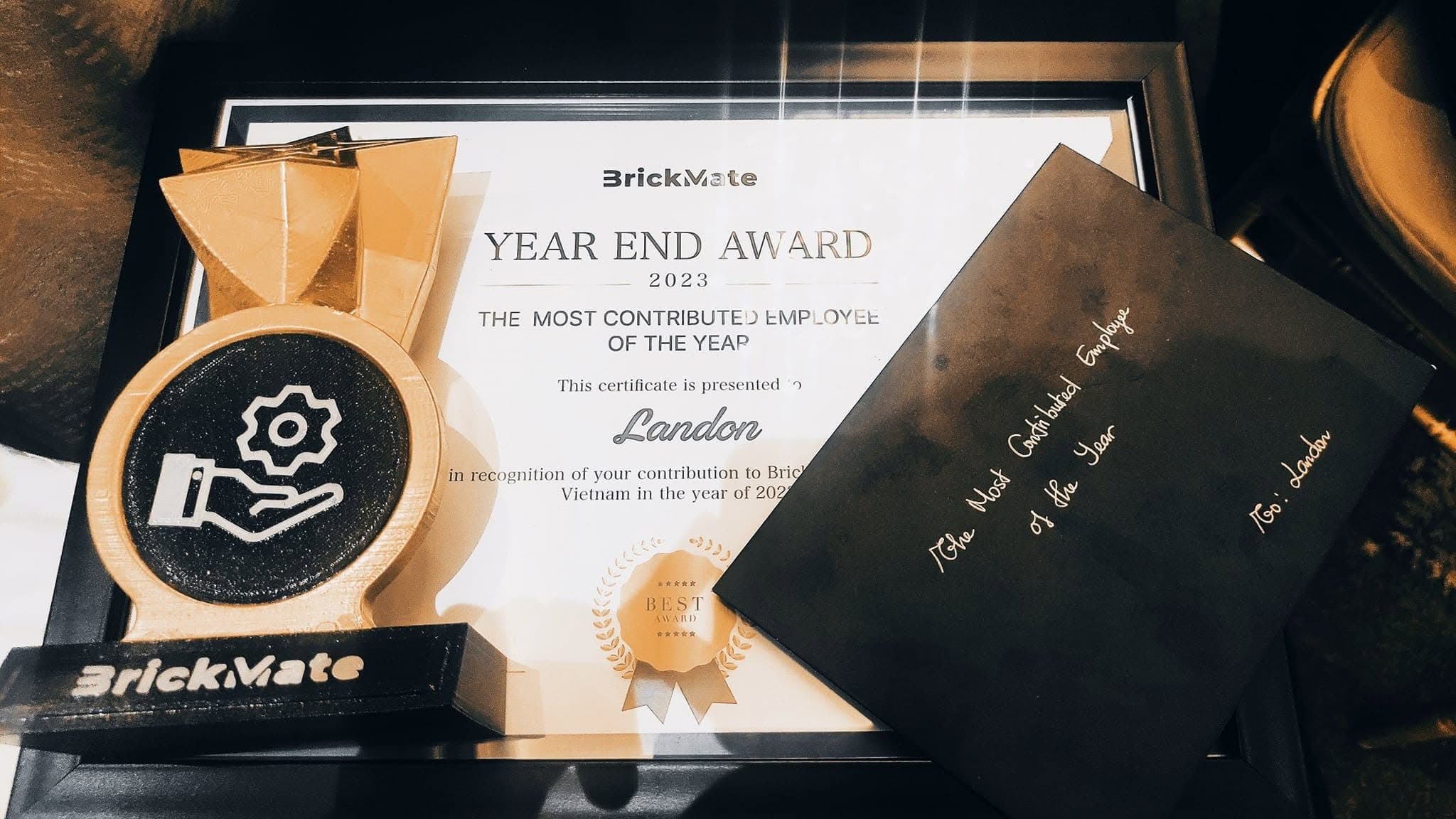 The Most Contributed Employee Of The Year 2023 Award (Brickmate)