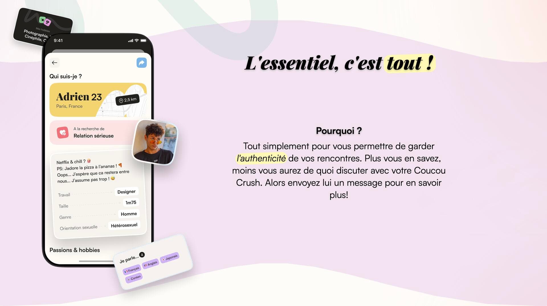 Coucou profile app highlight